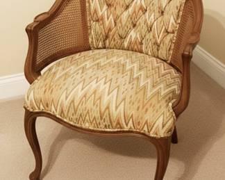 Louis XV Style Barrel Back Accent Chair