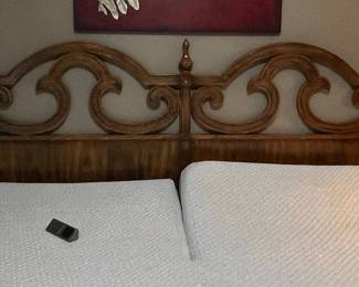 Thomasville Furniture Segovia Collection Spanish Style Wood Headboard
