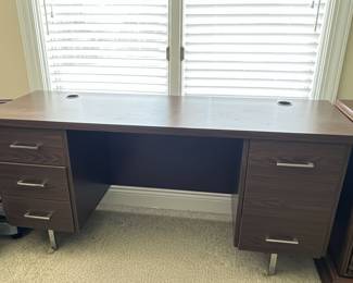 Mid-Century Modern Double Pedestal Desk