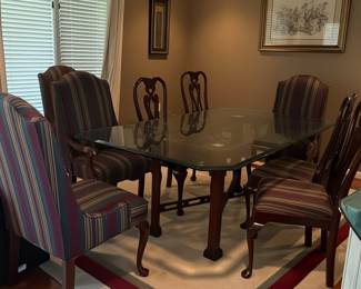 Dining Table and Eight Chairs