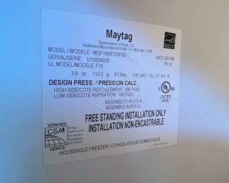 Maytag Upright Freezer