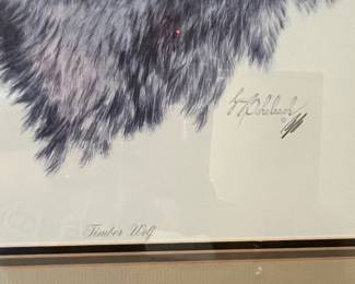 Timber Wolf Limited Edition Print by Guy Coheleach