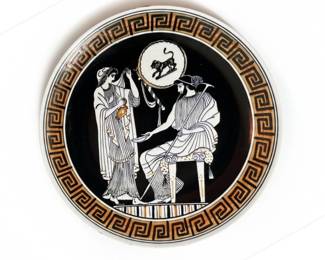 Keramikos Style Greek Mythology Decorative Plate
