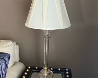Doris Style Crystal and Brass Table Lamp