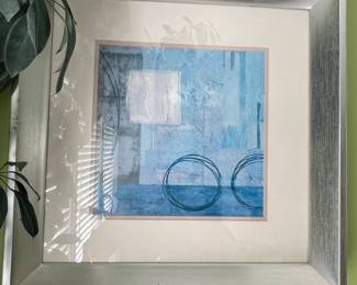 Abstract Blue Geometric Print