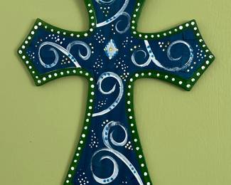 Hand-Painted Decorative Cross