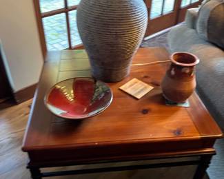 Side table, table lamp