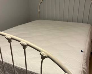 White metal bed