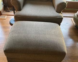 Armchair with matching ottoman