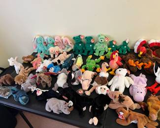 Big selection of beanie babies