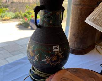 Cloisonne lamp - old - Ching dynasty