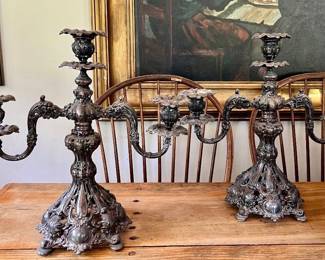 $395~ Reed & Barton Silverplate Candleabras