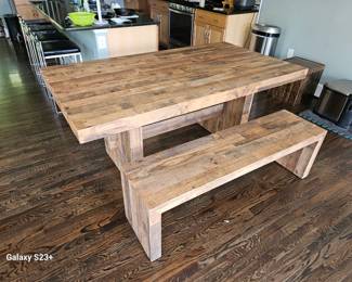 Table and one bench 