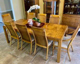 Drexel dining table + 8 chairs