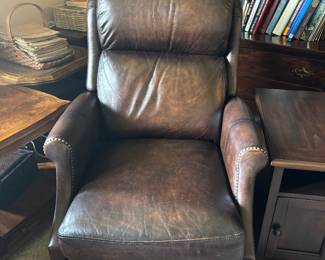 Leather electric recliner