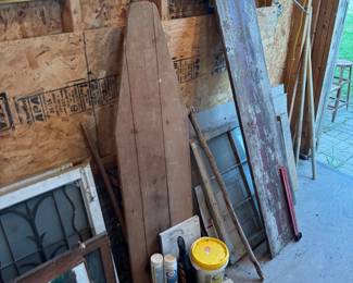 Wooden ironing board