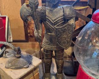 Knight of armor statue medieval