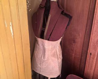 Seamstress mannequin. Antique. Rare. Corset is worth a lot on its own.