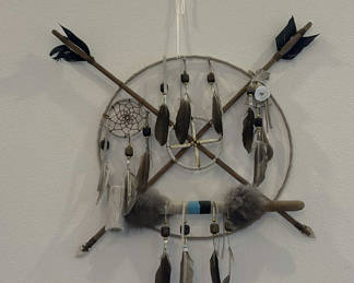 Lot 14: Dreamcatcher Wall Hanging and "Spring Fever" Horse Sculpture