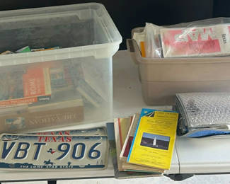 Lot 212: Travel Maps, Guidebooks, and Texas License Plate