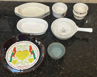 Lot 51: Assorted Ceramic Bakeware and Bowls