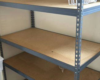 Lot 103: Metal Shelving Unit with Wire Basket