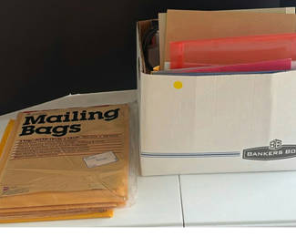 Lot 205: Assorted Office Supplies with Wired Computer Headset