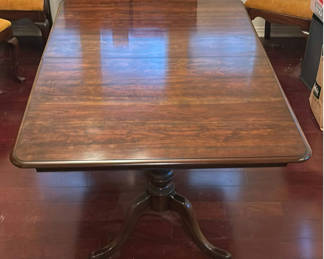 Lot 1: Wooden Dining Table with Eight Chairs