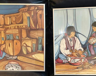 Lot 12: Two Framed Art Prints by Amado M. Peña Jr.