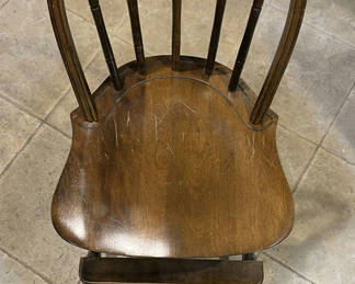 Lot 250: Vintage wooden high chair