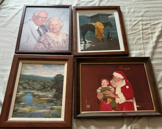 Lot 238: Set of five framed artworks and photographs