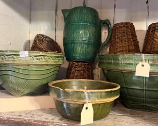 Green mixing bowls