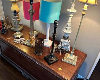 Various Lamps & Lane Cedar Chest.