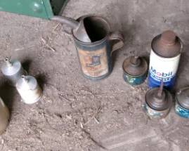 MAYTAG OIL CANS ETC