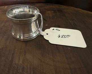 Item 46 unmarked thick napkin ring $20