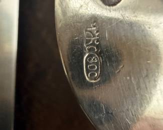 Item 73 800 Silver 4098g tw $6,800.00 Codevilla flatware set twelve dinner size 7 piece place settings plus 6 extra dinner forks and 6 extra dinner knives, serving spoon and fork