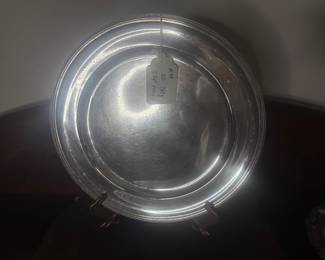 Item 49 800 silver 769g $1.276.00 123/4" tray with beaded edge