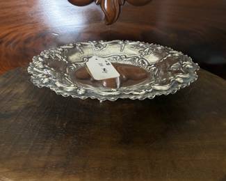 Item 70 800 silver 308g $511.00 10" footed bowl with ornate detail