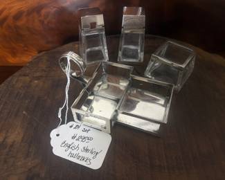 Item 24 Sterling 925 English hallmarks $295 3 piece set with custom sterling silver holder