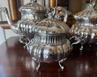 Item 1 800 silver 5,079g TW $8,431.00 4 piece tea service with dragon spouts