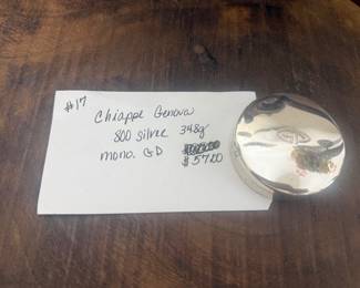 Item 17 800 silver 34.8g $57.00 Pill box