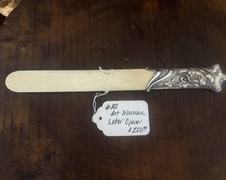 Item 22 $200 unmarked antique art nouveau 11" letter opener
