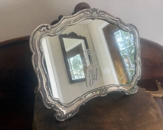 Item 32 Sterling 925 $625.00 table top mirror 14.5" by 11.5" Codevilla Genova
