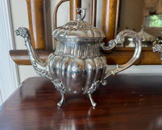 Item 1 800 silver 5,079g TW $8,431.00 4 piece tea service with dragon spouts