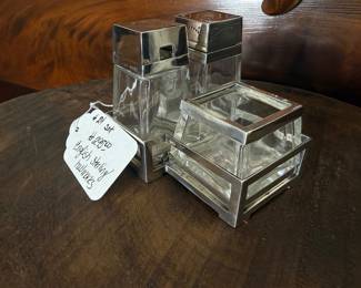Item 24 Sterling 925 English hallmarks $295 3 piece set with custom sterling silver holder