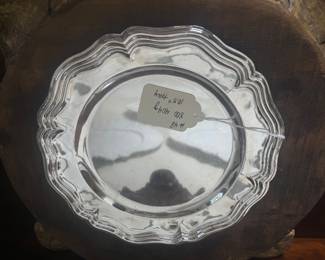 Item 48 800 silver 404g $670.00 10.5" tray with scalloped edge