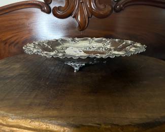 Item 70 800 silver 308g $511.00 10" footed bowl with ornate detail