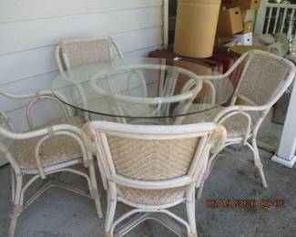 Wicker patio set