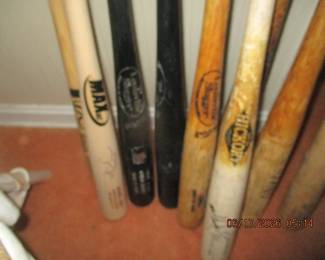 Most of these are game baseball bats provided to the owner by the players as the owner was in security for the locker room