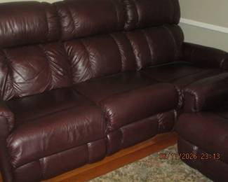 La-z-Boy leather reclining sofa